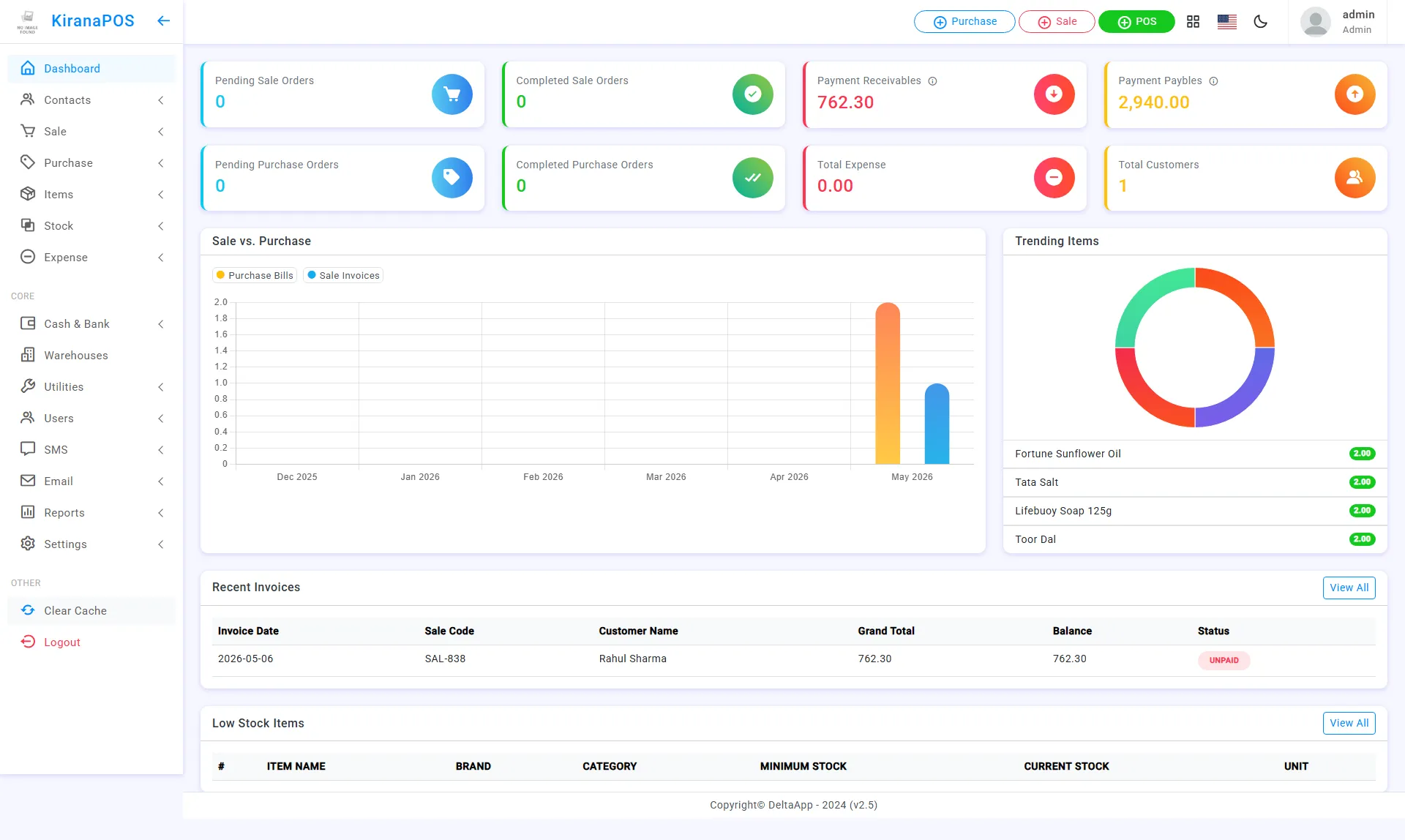 Kirana POS Real Interface